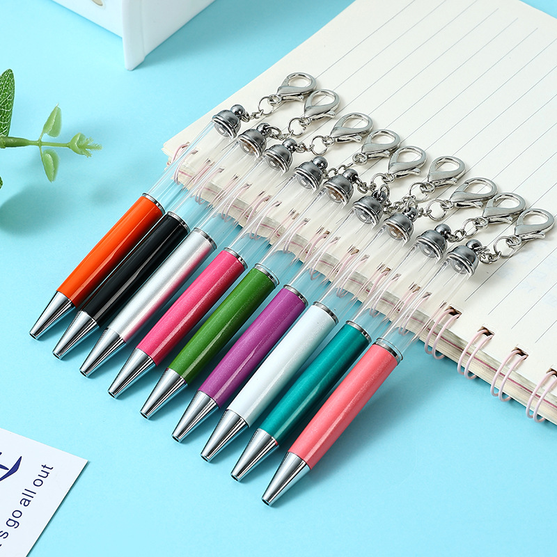 Empty tube pens, empty tube pendant pens, metal pens, ballpoint pens can be printed with logos. Factory wholesale, fashionable colors available Item Picture