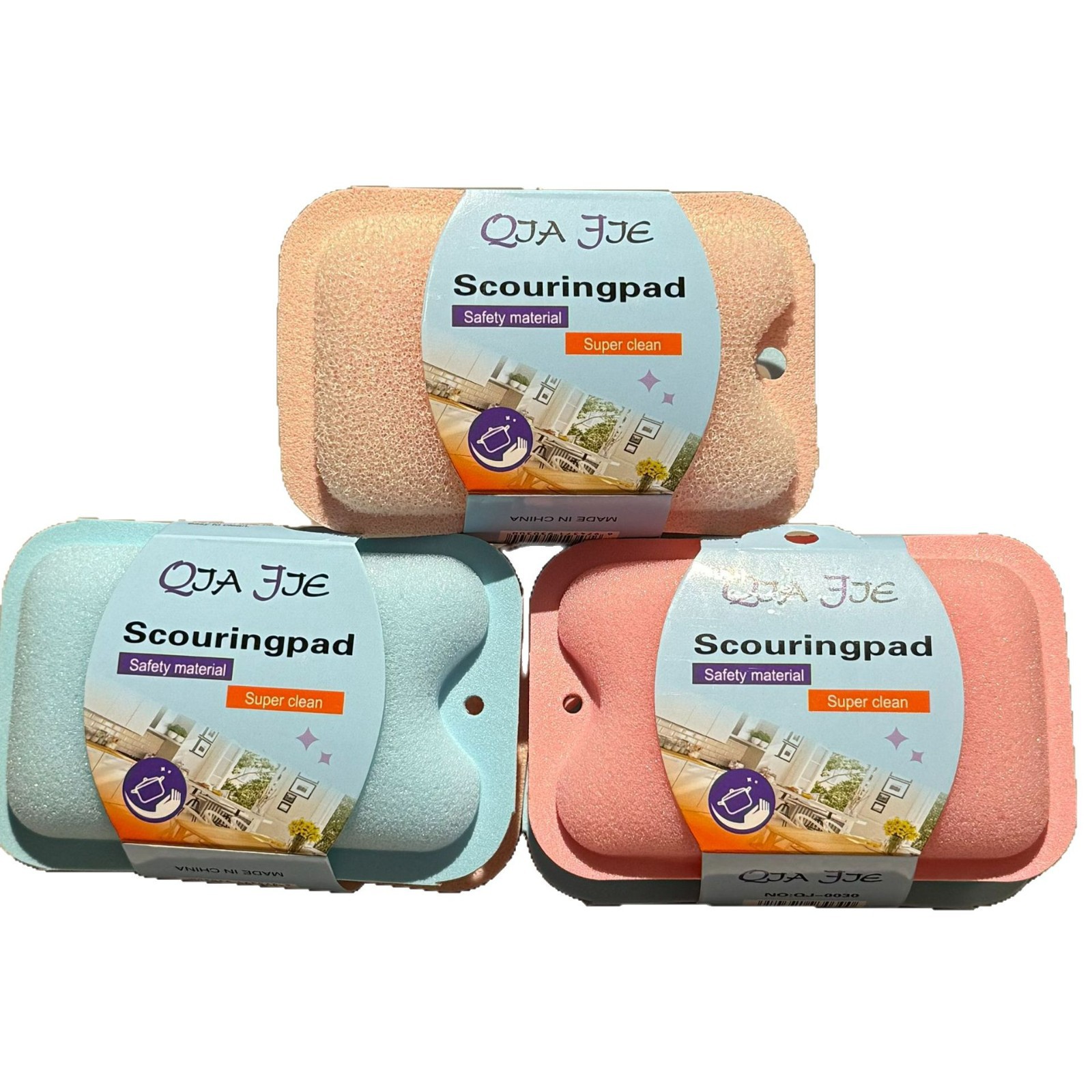 爆款洗碗海绵擦多功能双面魔力擦海绵块刷锅刷碗百洁布工厂批发                               白底实物图