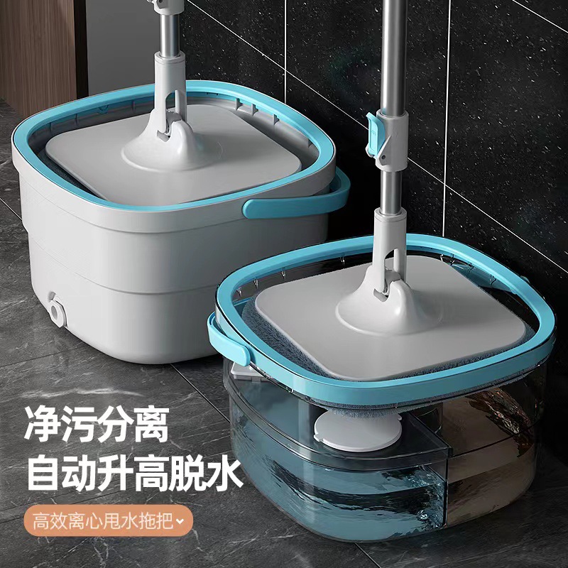 Separación de aguas residuales absorción de agua mopa plana balde perezoso hogar lavado libre de manos fregona rotativa MOP auto mop artefacto