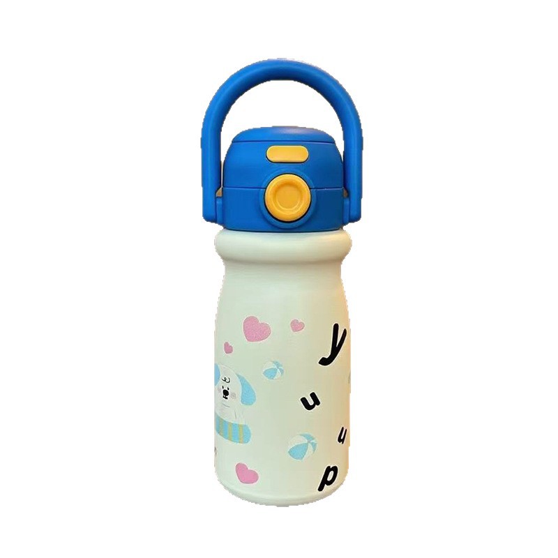 New high-appearation-level cream lift cup, 316 stainless steel insulated cup, large-capacity portable children's cup, cartoon water cup Item Picture
