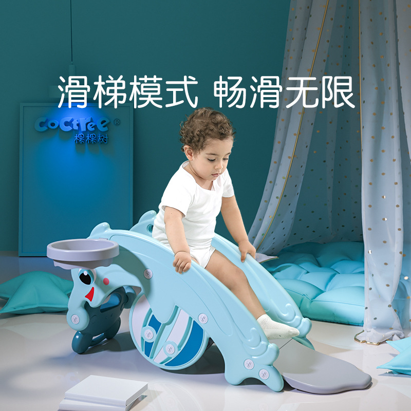 Hobbit Tree Children's Rocking Horse, Baby Wooden Horse, dual-purpose rocking chair, baby plastic rocking horse, multi-functional toy slide Application Scenario