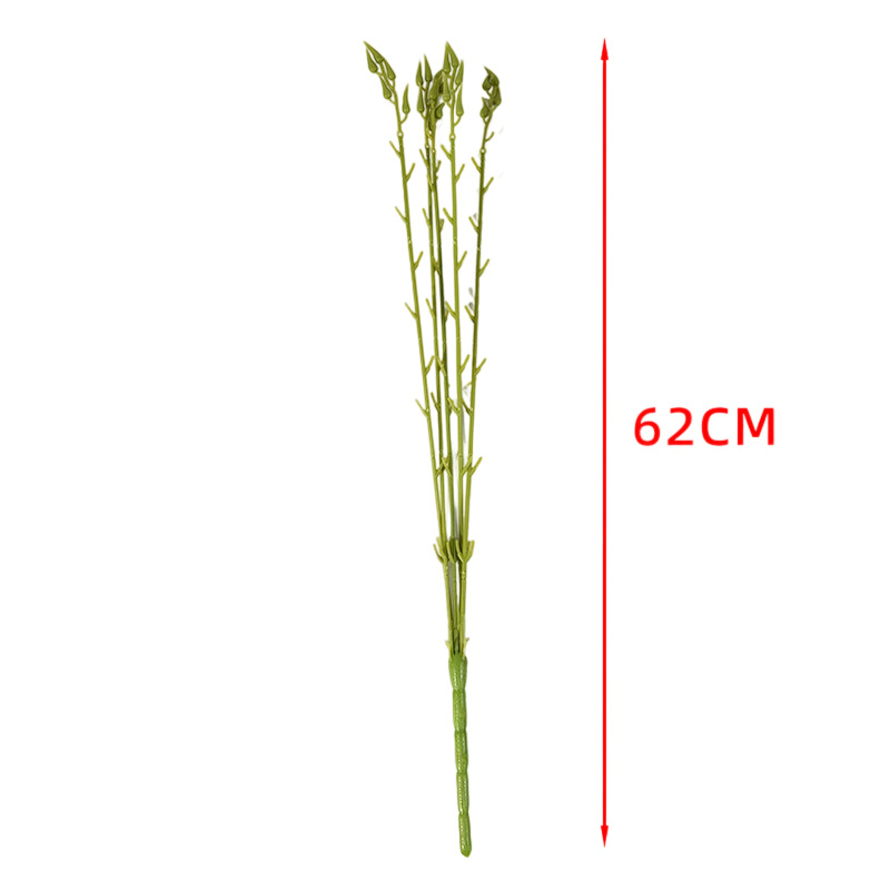 5头剑兰枝半成品仿真绿植5叉把束柳叶空杆子塑料配件仿真现货批发