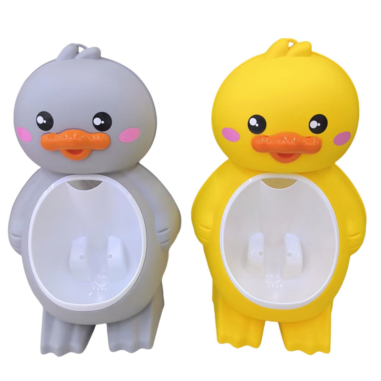 Cartoon little yellow duck milk dragon children's training standing urinal, boys' toilet bowl, wall-mounted toilet