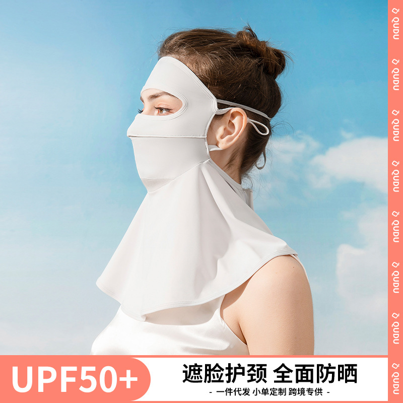防晒面纱/防晒口罩/防晒面罩/小野和子防晒口罩/口罩防晒细节图