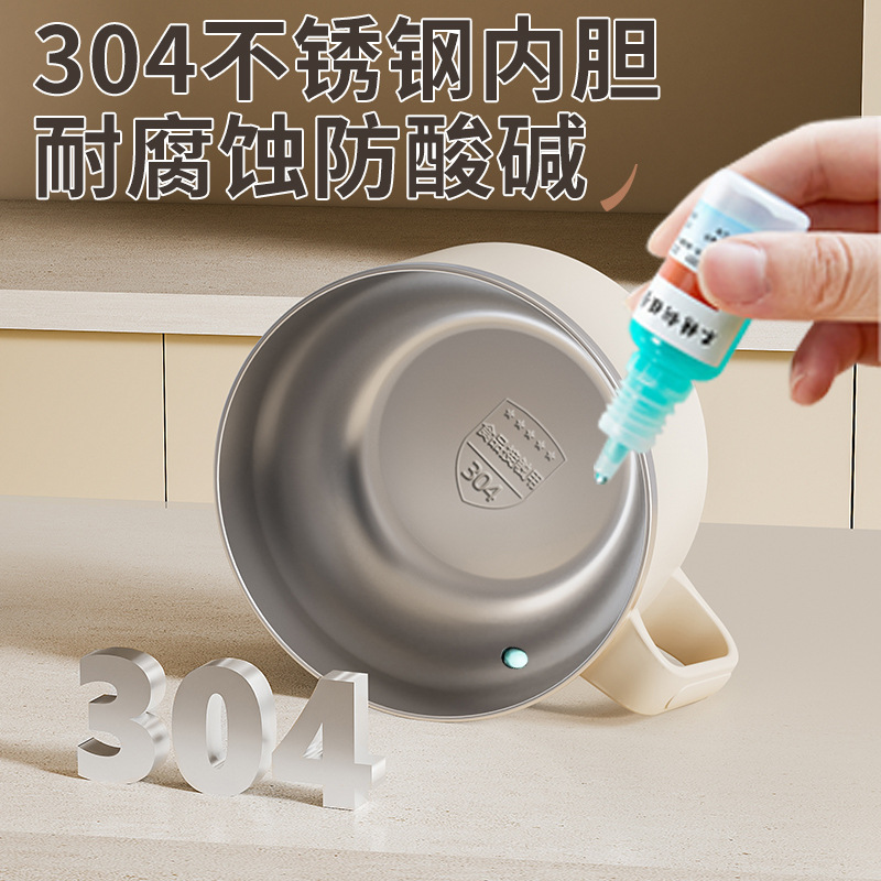 304 stainless steel instant noodle bowl, a large-capacity, easy-to-wash instant noodle tool for student dormitories, a covered rice bowl lunch box for canteens Application Scenario