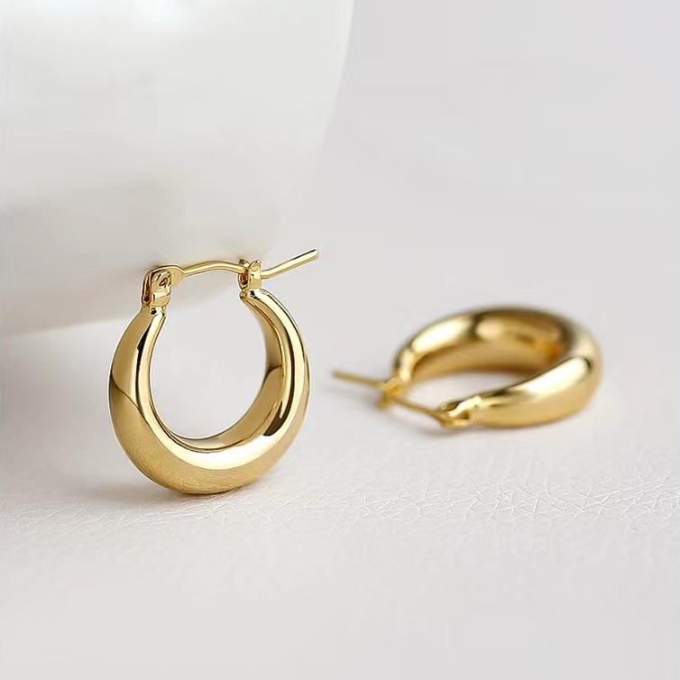 欧美跨境金属经典复古耳环ins冷淡分小众名媛高级感耳饰品批发女