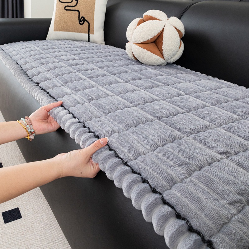 Sweet Mi Steamed bun mat factory direct sales, thickened and fleece bay window mat, seat mat, tatami mat, sofa mat, anti-slip fleece details Picture