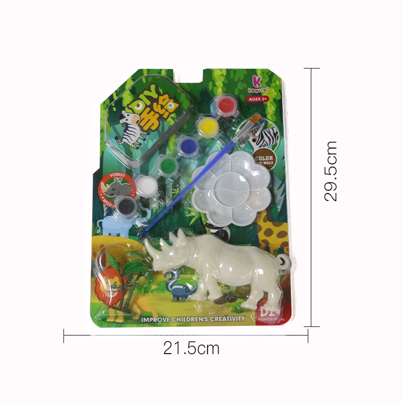 Cartoon creative coloring cards for children, DIY wildlife world cognition, hands-on DIY coloring toys Specification image