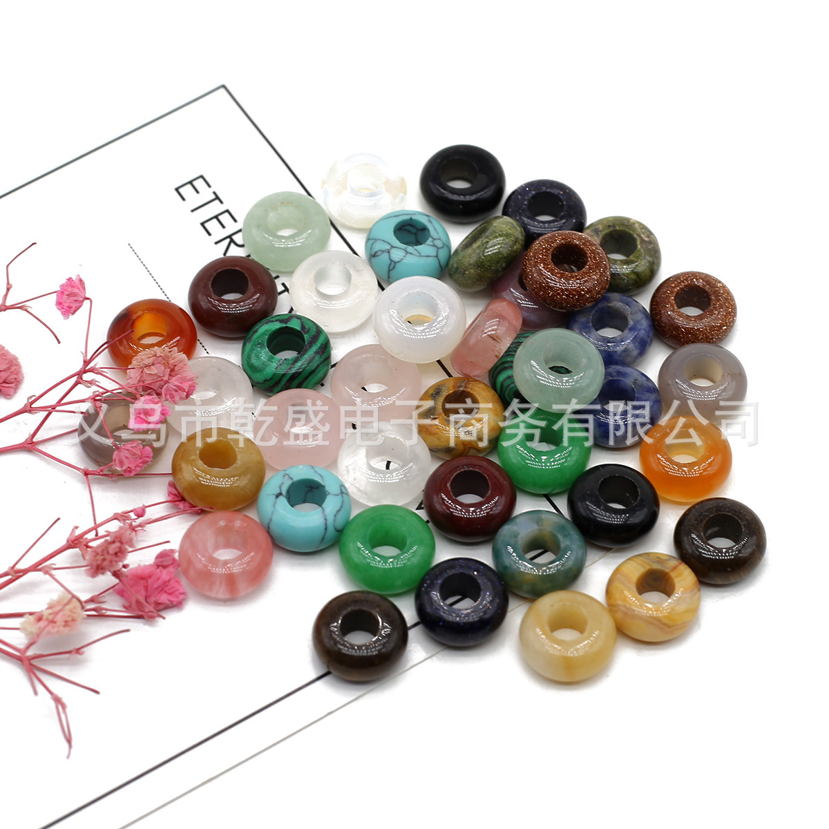 6×12mm natural stone crystal abacus beads, large-hole beads, loose beads wholesale, DIY handmade jewelry and accessory materials