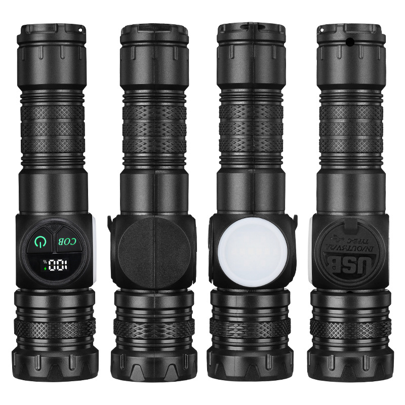 New cross-border multi-functional high-intensity flashlight, outdoor COB side light portable outdoor emergency maintenance strong magnetic flashlight Item Picture