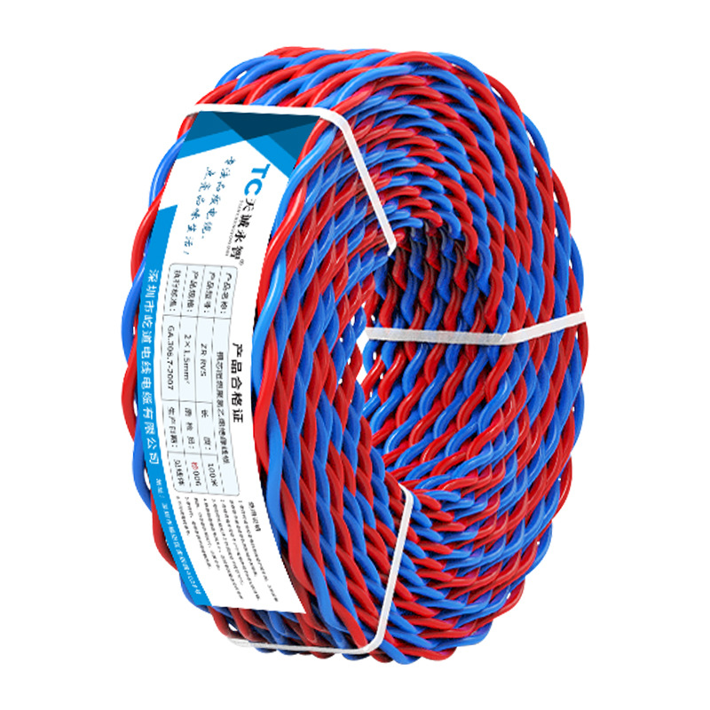 RVS fire-fighting flower wire 1 1.5 2.5 square household twisted-pair wire flame-retardant electric vehicle charging wire lighting wire Item Picture