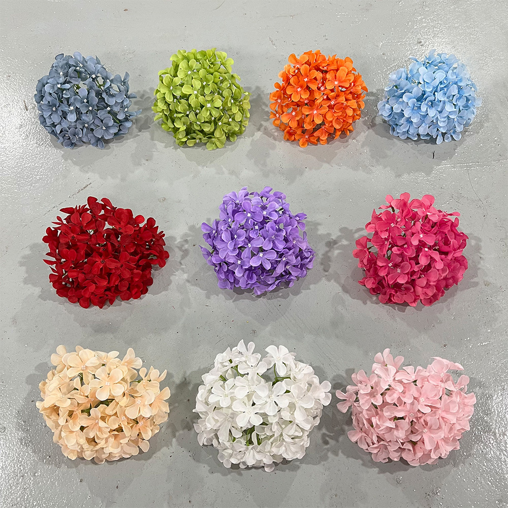 72片绣球花头仿真花朵批发花头花墙插花手工花环头饰发饰配件假花产品图
