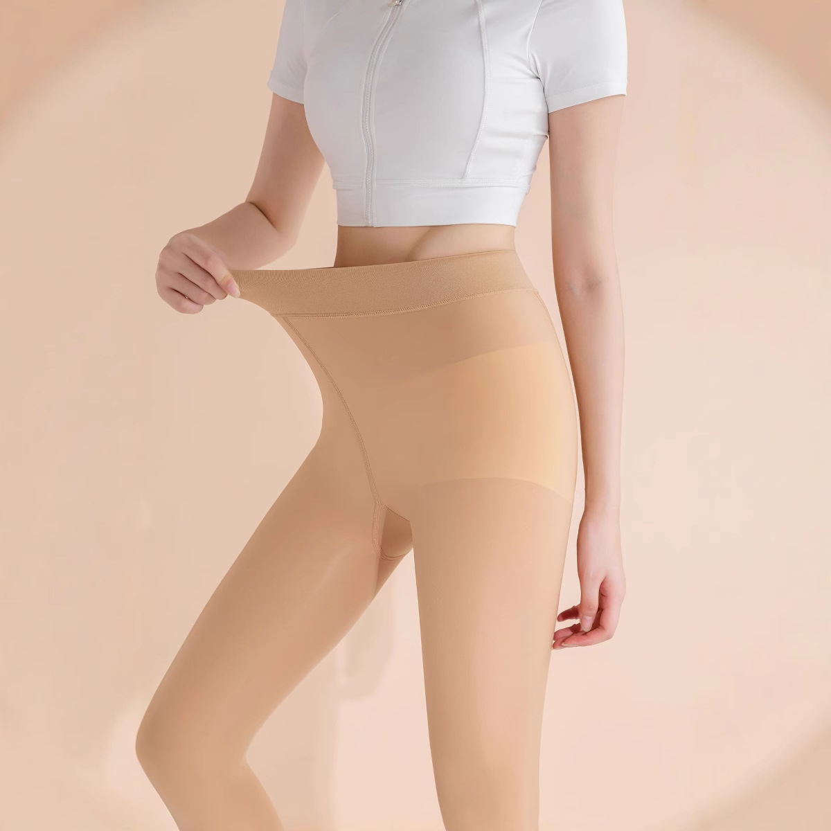 水光袜裸感光腿神器黑丝高透遮瑕女秋冬加绒连裤袜春秋外穿打底