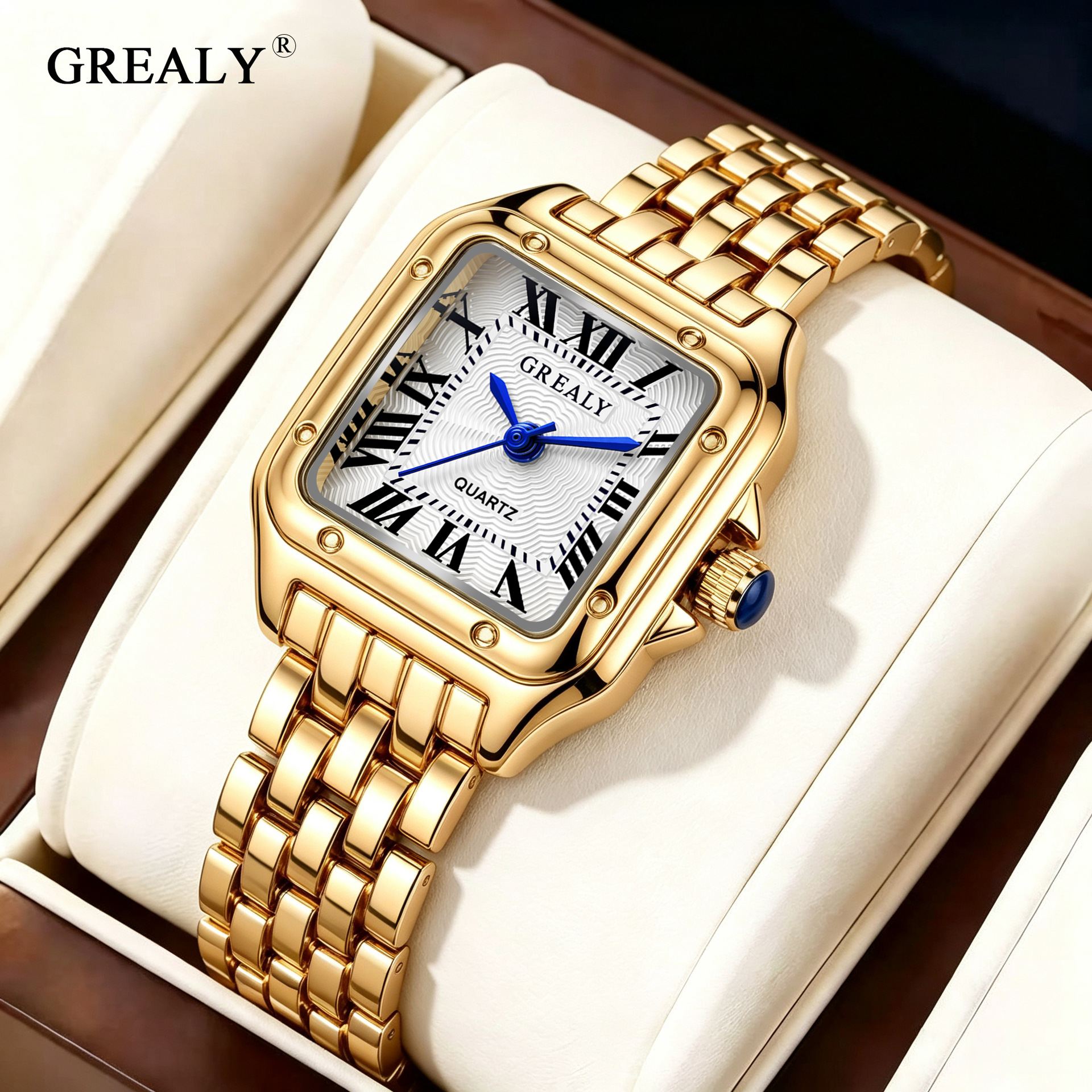 Cross-border best-selling waterproof women's watches, new quartz watches, retro and fashionable women's watches, wholesale and customization of foreign trade watches for women Specification image