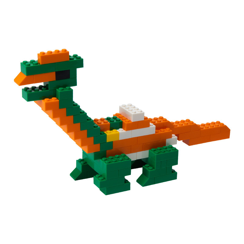 外贸热卖幼儿童益智玩具3-7岁小颗粒DIY拼搭构建创意塑料积木兼高白底实物图