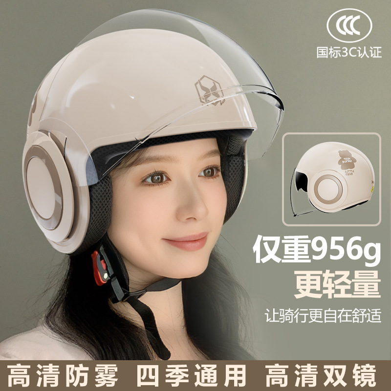 The new national standard 3C certified electric bike helmet is a cute and warm winter helmet for women and a all-season safe helmet for men on motorcycles Specification image
