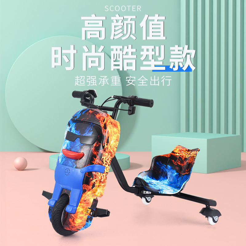 Fashionable and cool drift scooters, electric drift tricycles, go-karts, children's balance scooters details Picture