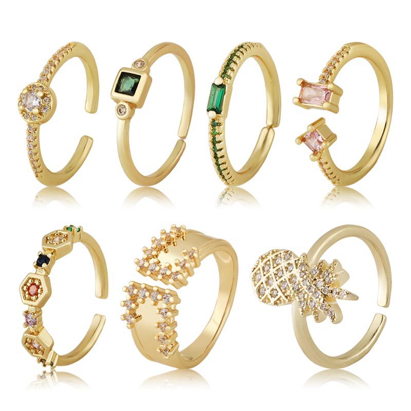 A delicate zircon double-layer ring from Japan and South Korea, a light luxury and niche design for women, with a cold style and a high-end ring that is fashionable and individual full figure