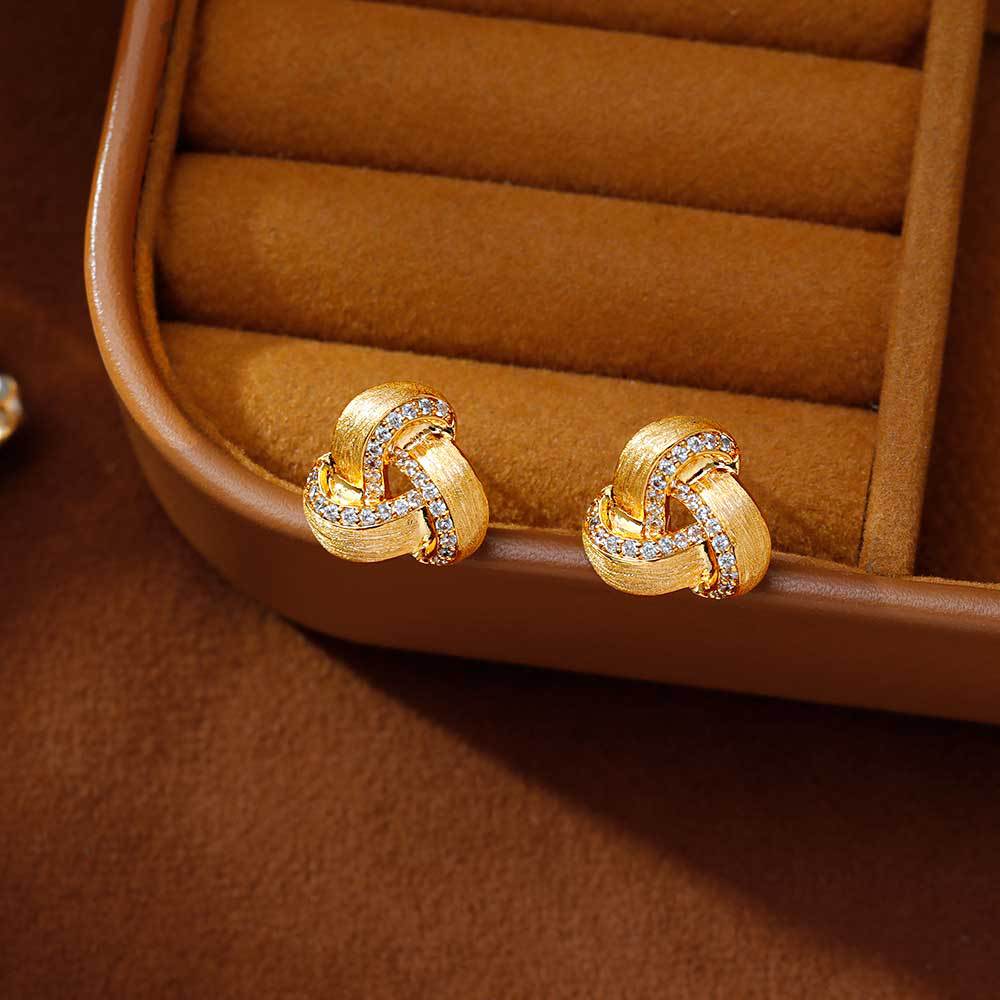 Hyacinth antiguo fassa gold pendientes cepillados vintage harbor wind premium sense pendientes niche diseño único cool light wind gold orejas