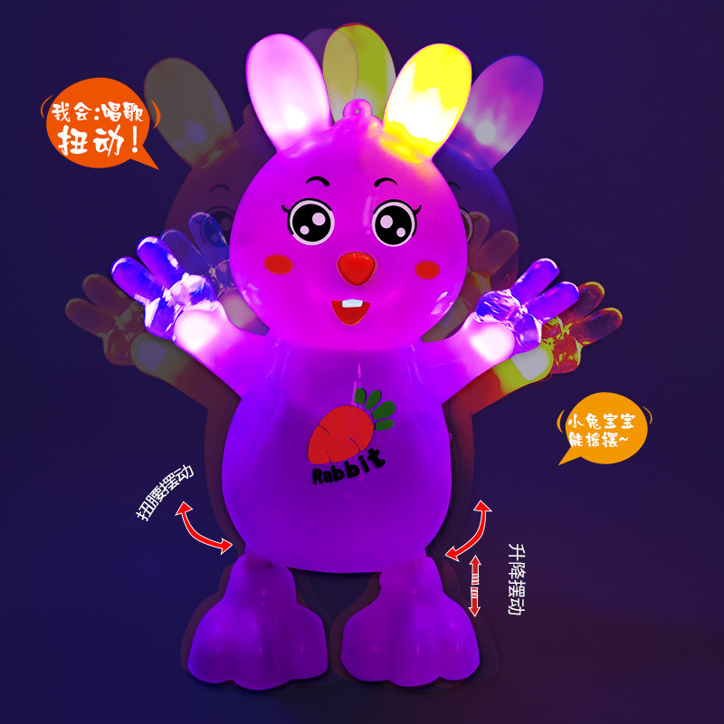 Electric Swing Rabbit 2023 New Electric doll for the Year of the Rabbit, wholesale from children's toy manufacturers at night market stalls Specification image