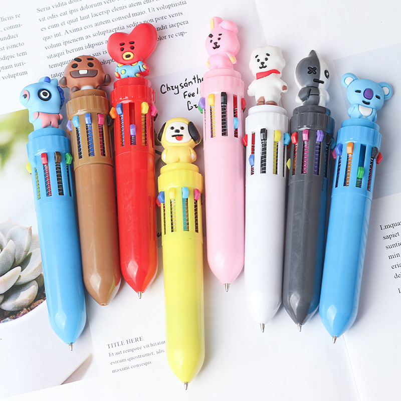 Multi-color cartoon-shaped pens, children's colored drawing pens, learning and writing pens, creative stationery gift box set Specification drawing