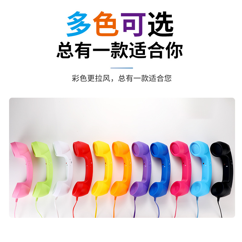 Cross-border spot retro teléfono celular auriculares auriculares auriculares auriculares auriculares auriculares auriculares de teléfono móvil externo retro moda micrófono Item Picture