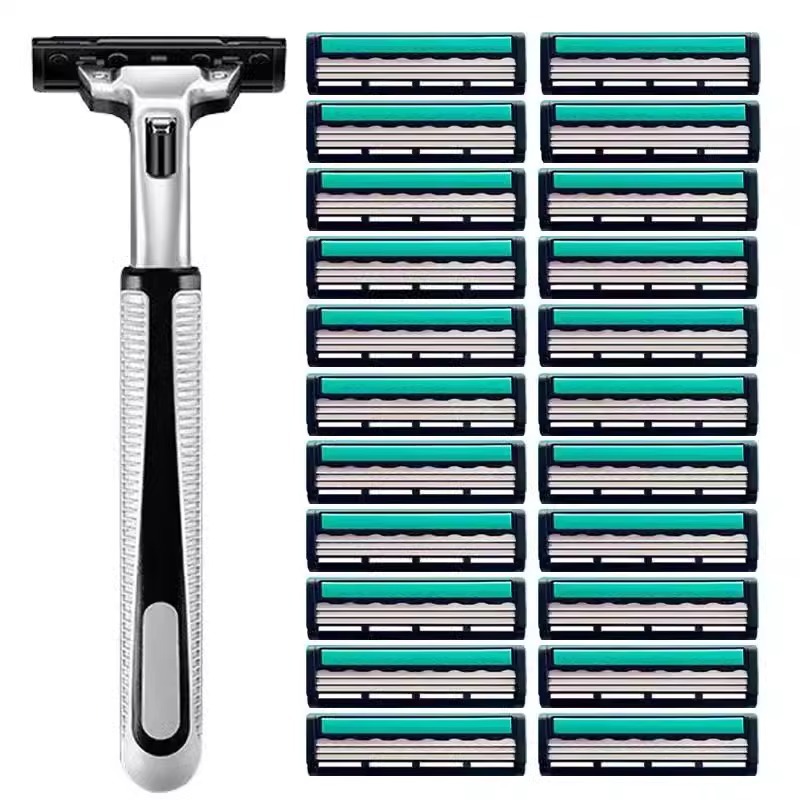 One-piece consignment best-selling three-blade razor, universal manual razor blade, three-layer hand razor head for men's beard Item Picture