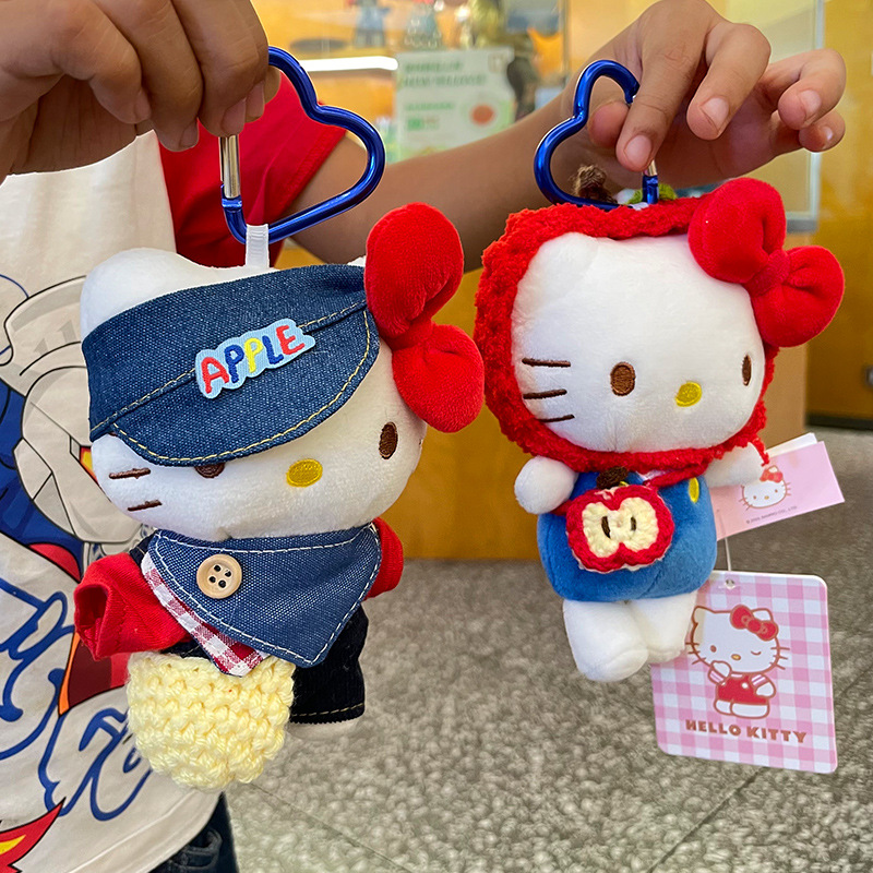 Authentic kitty plush cartoon doll hellokitty small pendant, cute Hello Kitty keychain bag pendant Application Scenario