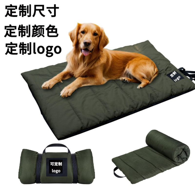 Customizable logo large dog mat sleeping pad, washable all year round, biting resistant, warm dog bed pet supplies