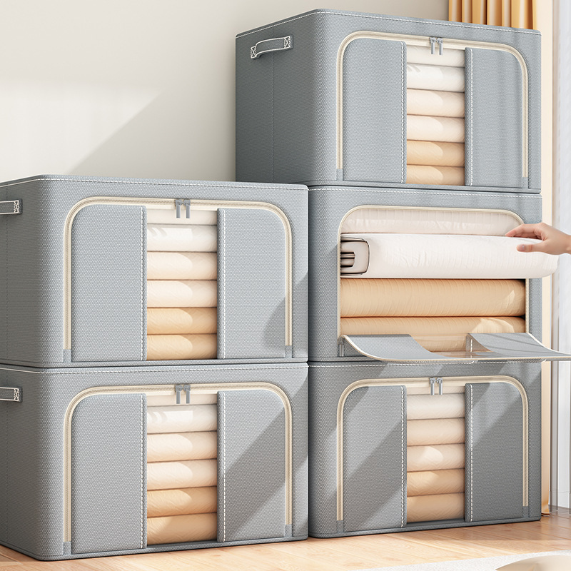 Clothes storage box, thickened fabric storage box, wardrobe organization, quilt box, large household organization bag