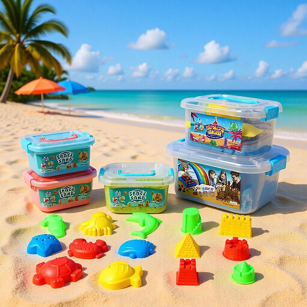 儿童太空沙玩具笑脸手提方桶配海洋动物模具宝宝益智科教玩具现货