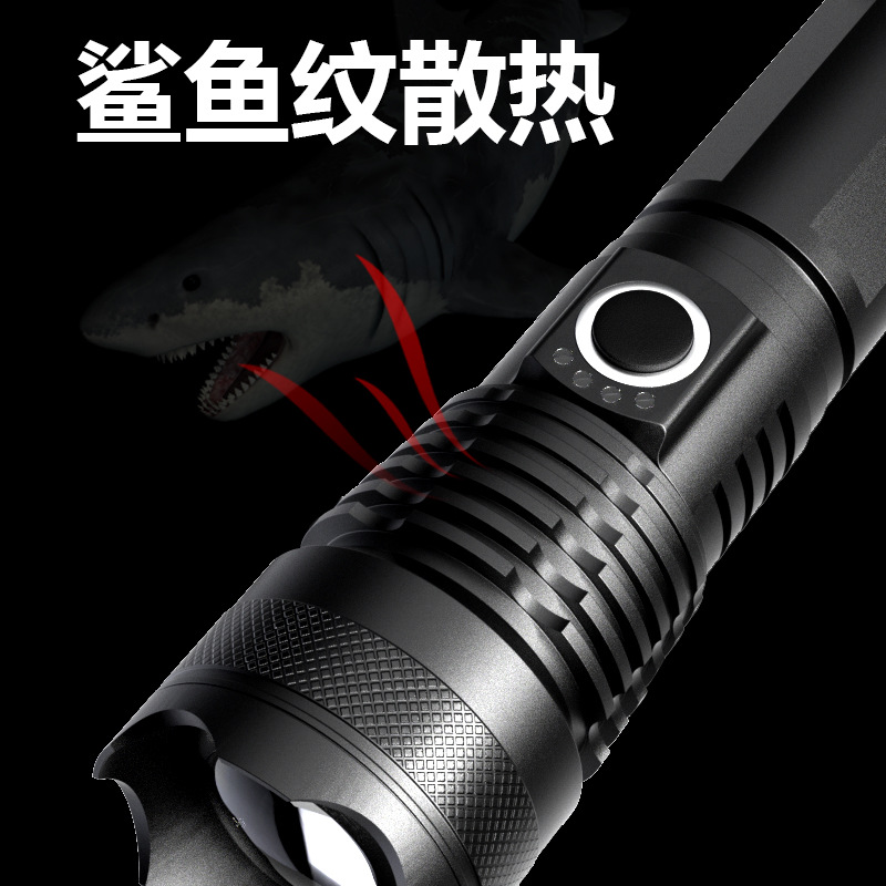 Flashlight with intense light, bright laser cannon, long-lasting charging, outdoor tactical multi-functional mini white laser flashlight details Picture