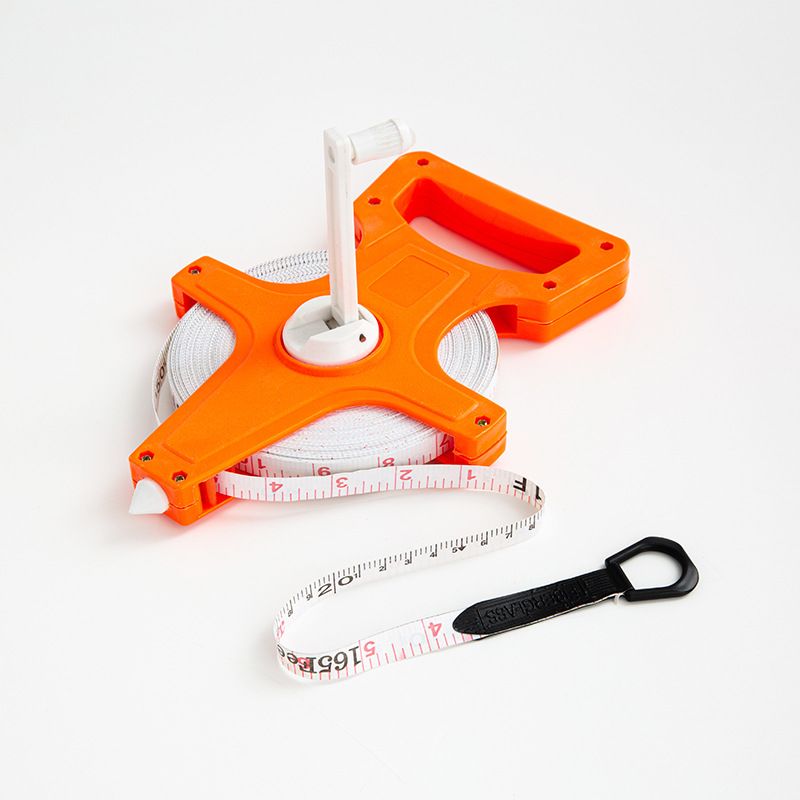 固锝皮尺纤维尺卷尺100米50米手摇尺飞机尺