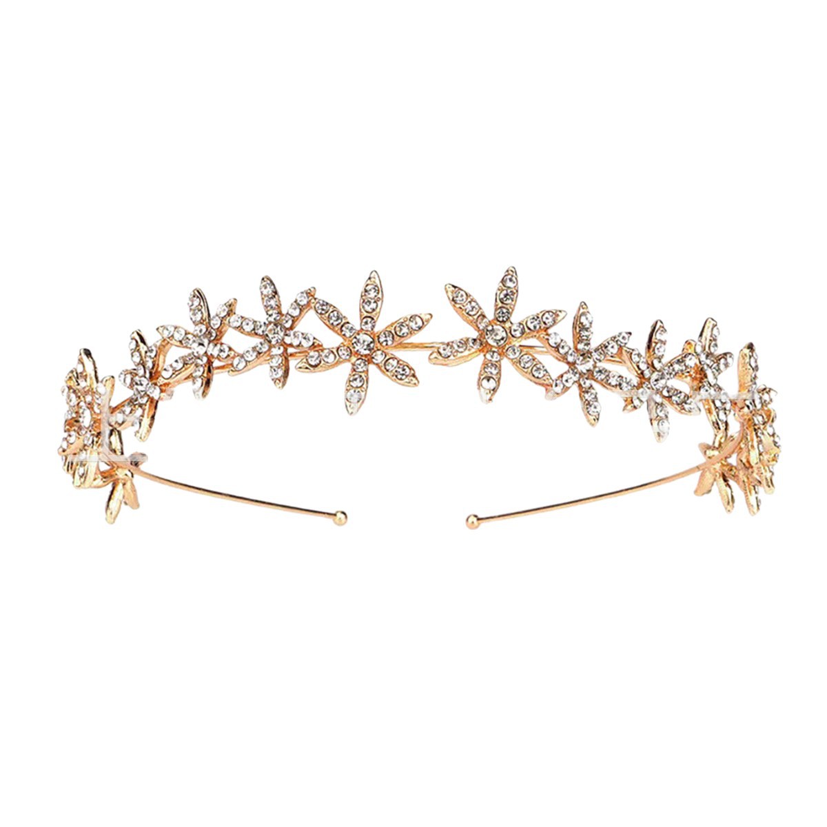 Korean-style simple bride flower rhinestone headband, silver hair accessory, forest-themed, sweet and fashionable princess photo daily life Item Picture