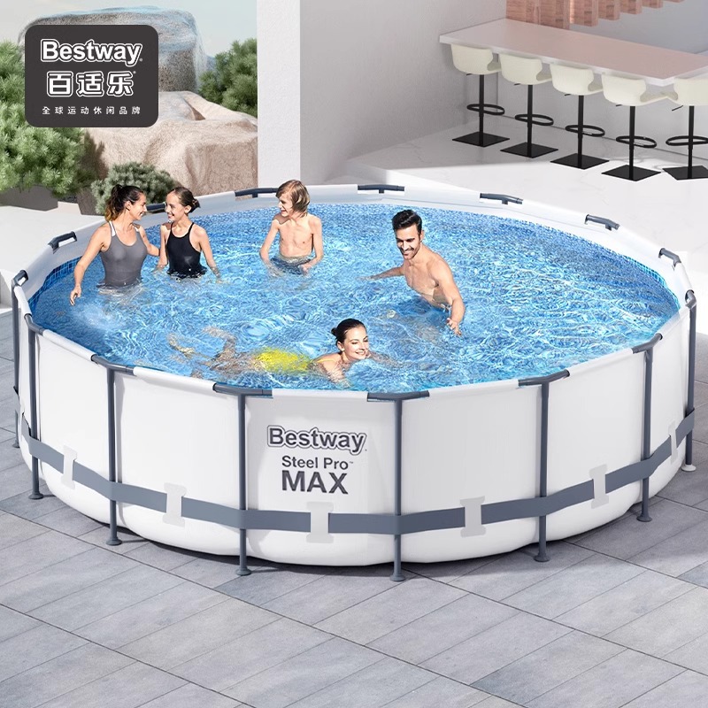 Bestway大型支架游泳池家用成人免充气可折叠泳池养鱼池户外泳池