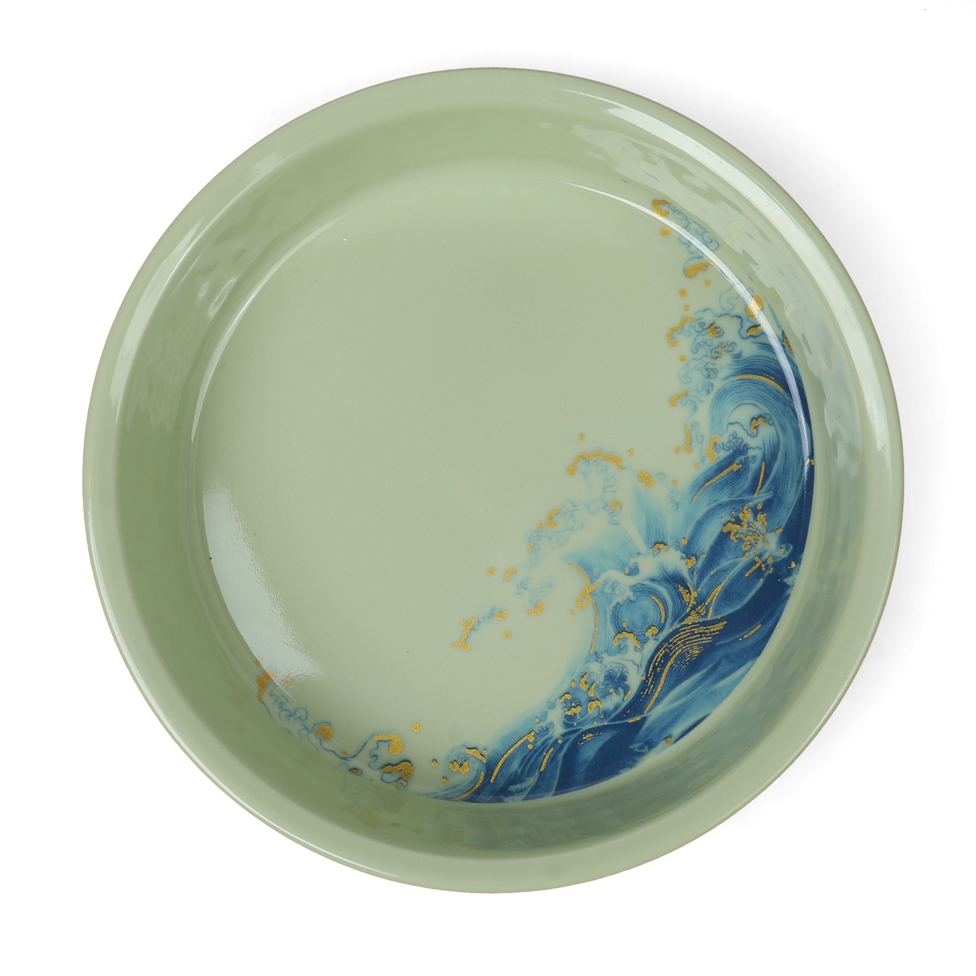 Export Amazon melamine pure melamine plates, European and American set plates, flat base melamine plates, cross-border manufacturer Specification drawing