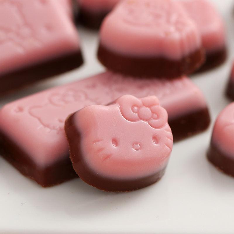 hellokitty Sanrio Strawberry Chocolate Hello Kitty kt Candy Children 40g*10 from the top Japanese imported snack brand details Picture