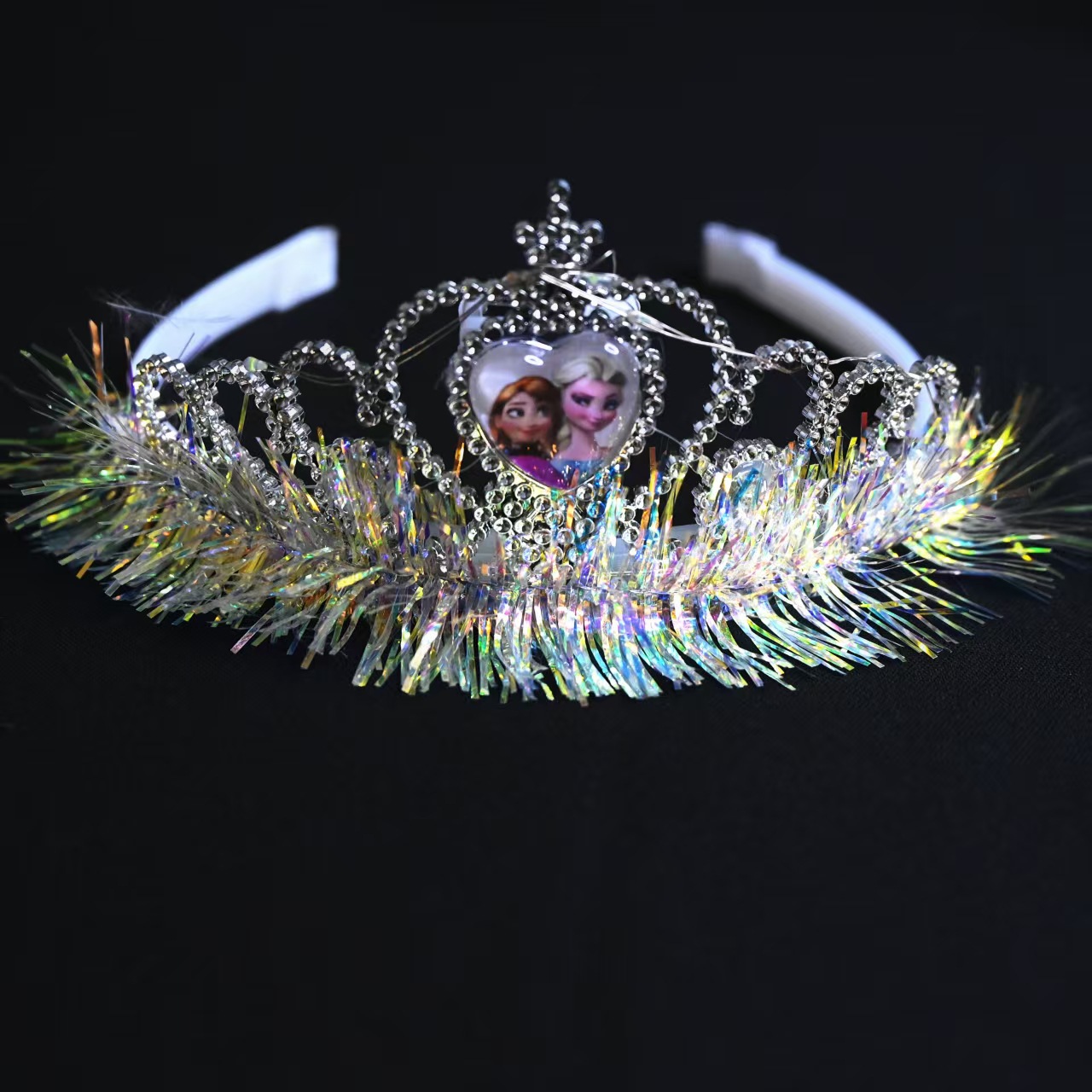 New Super fairy Princess cartoon gold thread and diamond children's cute crown hair band, a best-selling product in Europe and America, wholesale and export details Picture