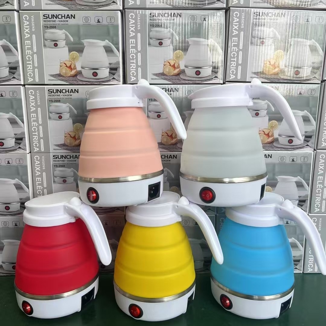 Gift wholesale, foreign trade export, folding kettle, household portable small foldable kettle, silicone mini kettle Application Scenario
