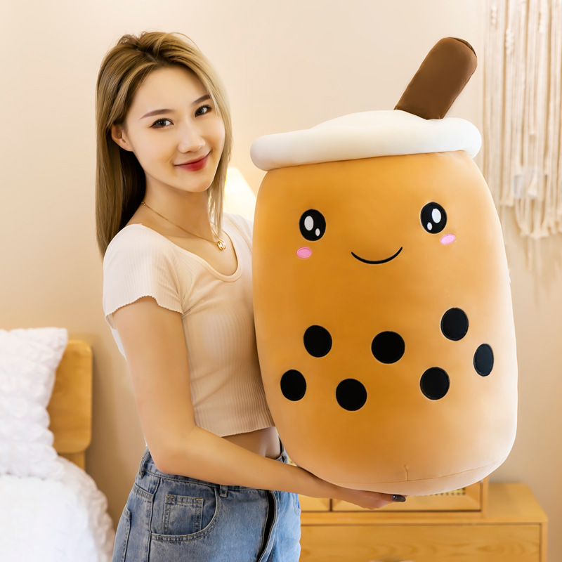 Simulated fruit milk tea cups, cushions, plush toys, large bubble milk tea dolls, stuffed toys, cross-border foreign trade gifts details Picture