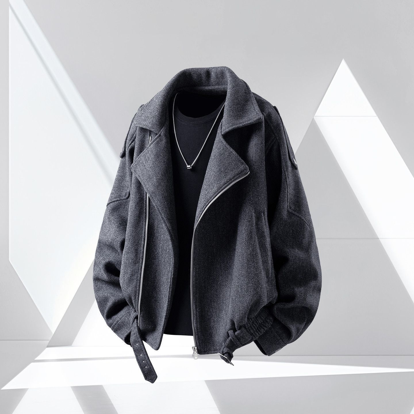 痞帅设计感美式外套2025秋冬季时尚潮牌宽松高级感潮牌百搭夹克男