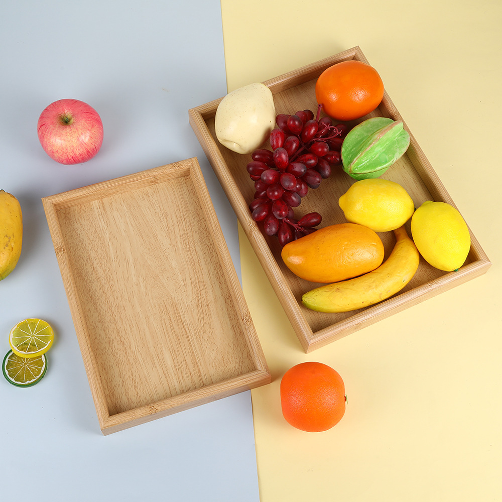 Home Japanese-style rectangular tray, hotel restaurant snack and fruit plate, outdoor camping tea set, barbecue storage plate