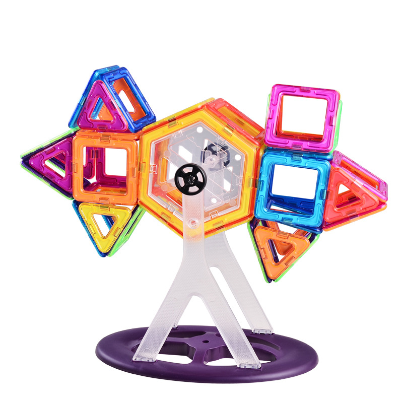 【加工定制】百变儿童磁力片热销益智磁力片儿童diy玩具厂家批发白底实物图
