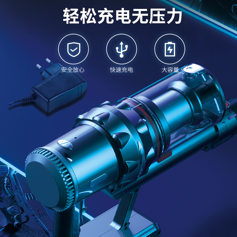 便携式无线吸尘器家用手持小型真空大吸力强力吸螨吸尘拖地吸尘机 Item Picture