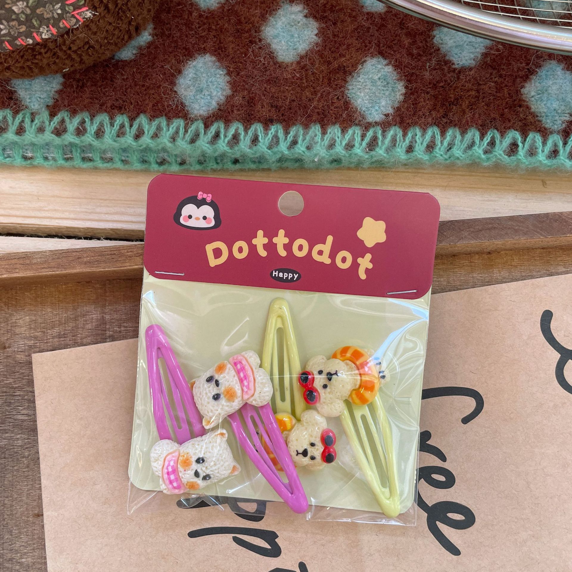 Nueva versión coreana de dibujos animados cachorros niños horquilla cute bunny doncella dulce franja lateral croqueta cabeza bb clip Item Picture
