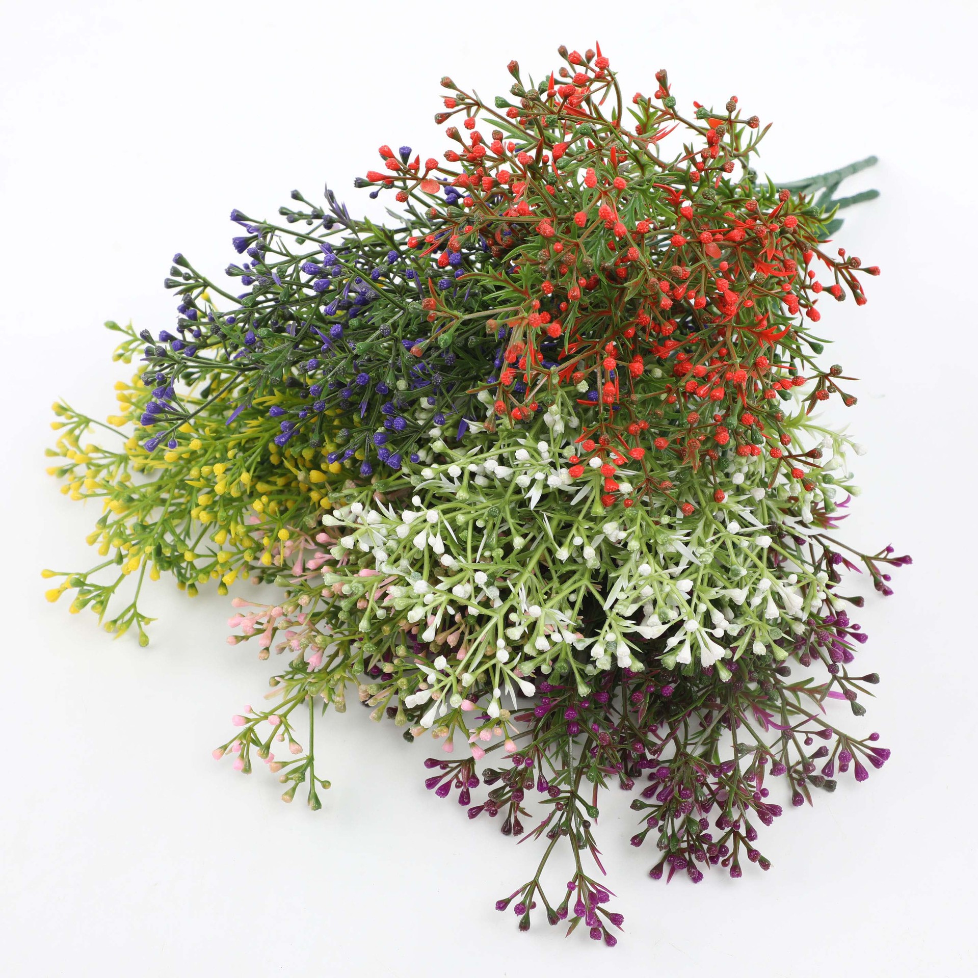 仿真花小雪果塑料小草假花假草家居户外装饰摆件道具仿真绿植批发