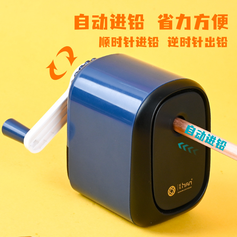 Simple and portable pen sharpener, pencil sharpener, pencil cutter, hand-cranked lead pencil sharpener for primary school students, children's pencil sharpener Application Scenario