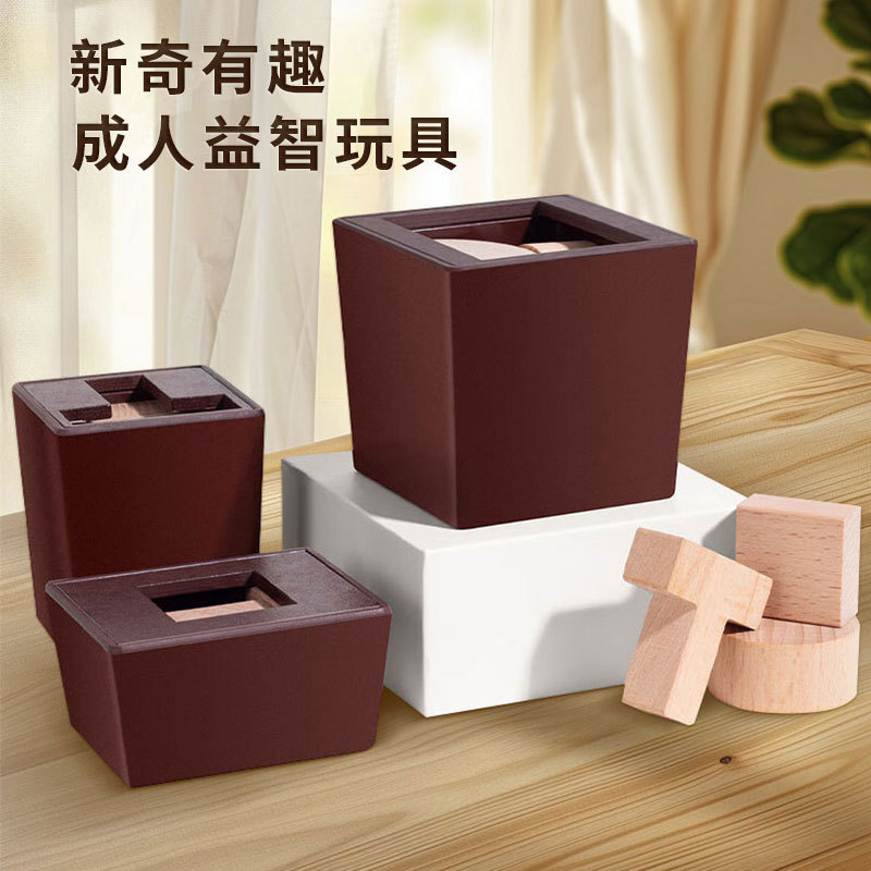 Cross-border creative wooden intelligence magic box toy 6-block challenge box puzzle and brain-teasing game Application Scenario