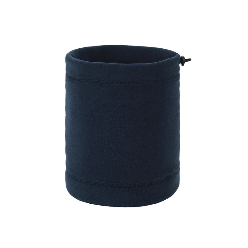 多功能加绒户外滑雪面罩防寒抓绒围脖防风保暖男女骑行套头围巾帽白底实物图