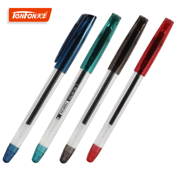 Foreign trade 0.5MM gel pen transparent rod socket gel pen advertising gel pen 1707 full figure